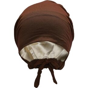 ZLYC Satin Lined Hijab Cap for Women Tie Back Hijab Undercap Inner Underscarf Hat