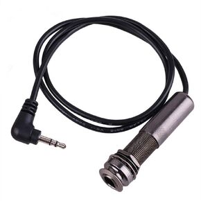 EXCEART Bass Electric Guitar Cable 600mm Guitar Pickup Cable Piezo Cable End Pin Jack Guitar Adapter Stereo Instrument Cable Guitar Parts Accessories Guitar Patch Cables Electric Guitar