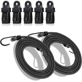 KEYOOG Universal Car Windshield Kit - Super Elastic, Durable, Can Protect The Car Cover from Being Blown Away During Strong Winds - Suitable for Most Cars, Suvs, Trucks, Vans, Motorcycles - Black