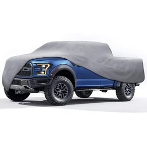غطاء سيارة Sojoy iAutoComfort Truck Car Cover لجميع الأحوال الجوية للحماية من الماء يناسب سيارة Ford F150 2001-2019 Raptor - غطاء سيارة الشاحنة - واقي سيارة خارجي مسامي يصل إلى 228 بوصة in Kuwait