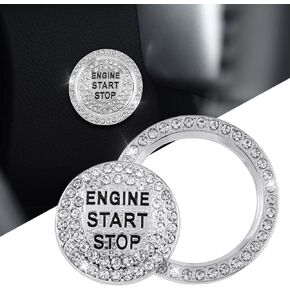 ملحقات سيارة UHONSN Bling لسيارة Toyota Crystal Engine Start Stop Button Cover ملصقات معدنية، ملصقات إشعال داخلية تلقائية، زخارف لامعة متوافقة مع Toyota RAV4 Camry Corolla Highlander 4Runner C-HR Avalon Land Cruiser in Kuwait