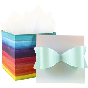 LaRibbons Birthday Gift Box with Lid,9x9x9 Inches Luxury Packaging Boxes for Women, Gift Wrapping Boxes for Presents, Mother's Day, Wedding, Baby Shower Party
