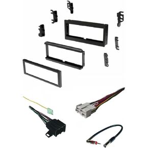 Single Din Car Stereo Kit, Wire Harness, and Antenna Adapter Made for Chevrolet GMC: 1984-1989 Corvette, 1988-1991 Blazer, 1986-1988 Monte Carlo, 1989-1991 Suburban + More -No Factory Bose/Amp