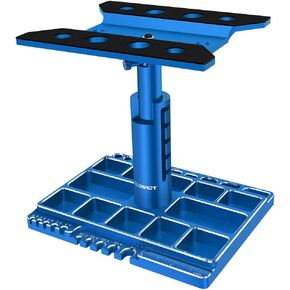 GLOBACT Multifunctional RC Car Stand RC Work Stand RC Repair Stand 360° Switch Rotation 5 Levels Height Lift or Lower with Screw Base for 1/8 1/10 1/12 1/16 1/18 RC Car Truck Crawler (Black)