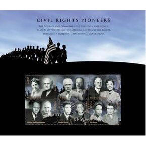 Civil Rights Pioneers Souvenir Sheet of Six 42 Cents Stamps Scott 4384 by USPS
