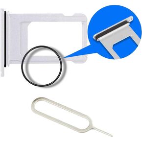 MMOBIEL SIM Card Slot Tray Holder Replacement Compatible with iPhone X - 5.8 inch - 2017 - Incl. Rubber Gasket and Sim Pin - Black