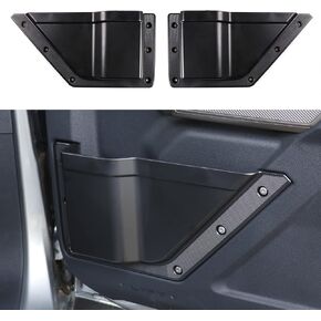 Front Door Storage Pockets for Ford Bronco 2021 2022 2023 2024 2/4 Door Accessories Side Door Organizer Box Interior Expansion Accessory, Quality ABS, 1 Pair Black