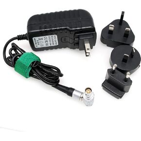 Power Supply Adapter for DJI Transmission Video Transmitter, High-Bright Monitor, Master Wheels, Right Angle 4+2 6 Pin Female 12V AC DC, Multi Power Plug