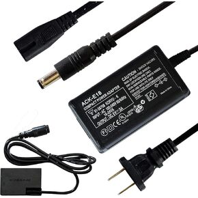 ACK-E18 AC Power Supply Adapter LP-E17 Dummy Battery DR-E18 DC Coupler Kit for Canon EOS Rebel T6i T7i SL2 SL3 RP R10 T6s T8i 77D 200D 250D 750D 760D 800D 850D, Kiss X8i X9i X10 Cameras