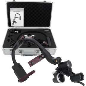Multifuncational Dental LED Head Light Binocular Loupes 5W Surgical Magnification Loupes with Lamp Rechargeable Headlight Magnifiers Medical Optical Glasses Lab Equipment(2023 Newest) (2.5X)