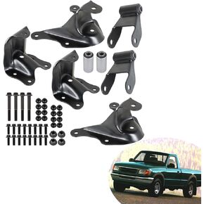 Rear Leaf Spring Shackle Bracket Kit Set Replacement for 1986-1997 Ranger 722-010, 4L5Z5775AA, F57Z5775A