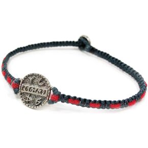 Women's Health & Well Being Charm Bracelet in Silver on Macrame Crafted Bracelet - Center Core Red String for Protection - Durable & Waterproof Gift For Women Mom Girlfriend Wife