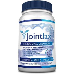 Jointlax Consumer Health الدعم النهائي للمفاصل - تحسين الحركة - الجلوكوزامين، الكوندرويتين، الكركم، البيوبيرين - امتصاص عالي - 90 قرصًا - نباتي