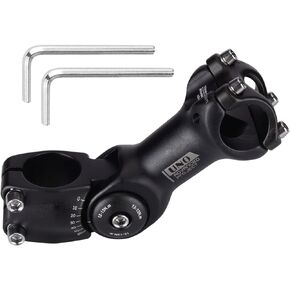 FOMTOR 25.4mm Adjustable Stem 90mm 0~60 Degree UNO MTB Adjustable Handlebar Stem for Most Mountain Bike Road Bike (Fit for 1'' Handlebar)