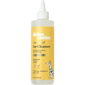 Dog Ear Cleaner - 4 Fl Oz of Dog Ear Wash - Drops to Dissolve Wax, Combat Odor, and Support Healthy Ears - Made with Chamomile, Honey, and Aloe - Made in The USA