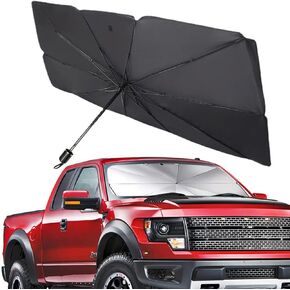 VARGTR Car Windshield Sunshade Umbrella,UV Reflecting Foldable Front Car Sunshade Umbrella to Keep Your Vehicle Cool, Windshield Sun Shade Cover Protect Car from Sun Rays Damage Umbrella