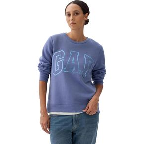 GAP Women's Pull-on Logo Crew Sweatshirt
