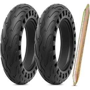 2Pcs 10x2.0/2.125 Solid Tire, 10 Inches Electric Scooter Wheels 10 x 2.125 Solid Tires Front or Rear Replacement Solid Tires Compatible with 10 x 2.125 10 x 2.0 Electric Scooter（P-T009）
