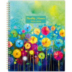 مخطط لمدة عامين 2024-2026 - مخطط التقويم الشهري 2024-2026، من JUL. 2024 إلى يونيو. 2026، 9 × 11 بوصة، 24 علامة تبويب شهرية وجيب خلفي in Kuwait