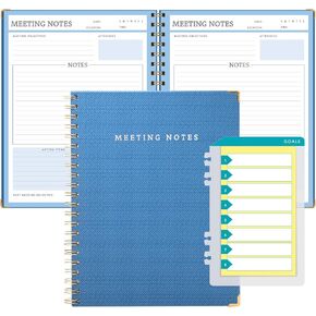 Global Printed Products Meeting Planner, Black (8.5" x 11")