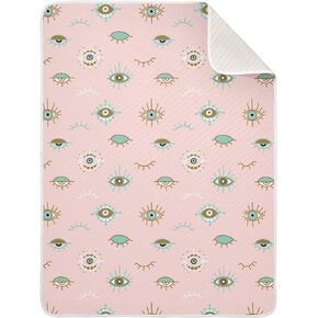 Cartoon Cute Pig Cattle Sheep Baby Blankets for Boys Girls Animal Turquoise Soft Warm Cozy Toddler Blanket Small Lightweight Baby Blanket for Crib, Stroller Travel and Bed Baby Shower Gifts 30x40 Inch