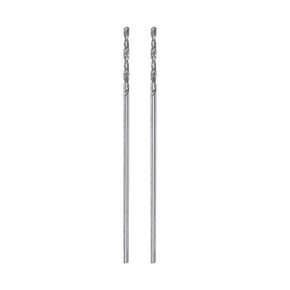 2pcs Solid Carbide Drill Bits 0.5mm C3/K10 Tungsten Carbide Precision Mini Micro Straight Shank Twist Drill Bit for Stainless Steel Metal Plastic Wood