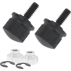 2pcs Seat Screw 1/4" 6mm Fit for Harley Davidson 1996-2023 Rear Mount Bolt (Black)