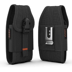 Agoz Cell Phone Case for iPhone 15 Pro Max, 15 Plus, 14 Pro Max, Samsung Galaxy S24 Ultra, S23 Ultra, Note 20 Ultra, A15 A23 A53, Belt Clip Phone Holster Pouch Holder (Fits w/OTTERBOX, Battery Cover)