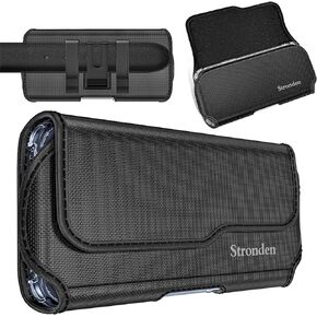 Stronden Holster for Samsung Galaxy S24, S23, S22, S21, S20, S10, S9, S8, Nylon Holster Belt Case with Metal Clip & Magnetic Closure, Nylon Pouch Phone Holder (Fits Slim/Thin Case Only)