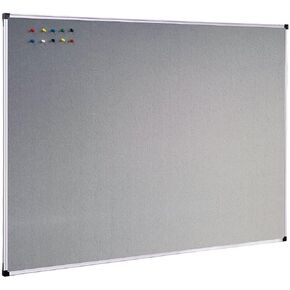 XBoard Bulletin Board 36 x 24 inch, Grey Fabric & Cork Board 3' x 2' with Sliver Aluminum Framed for Home Office School Pin Collections