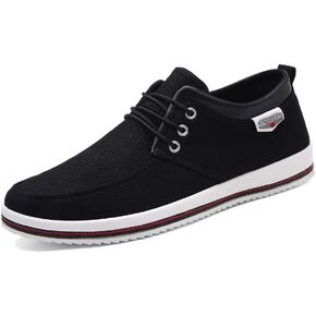 Mens Canvas Fashion Sneaker Causal Lace-Up Skateboarding Soft Non-Slip Comfortable Street Shoes