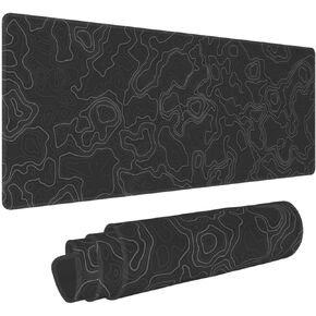 Japanese Wave Mouse Pad Blue and White Mouse Pad Gaming Large XXL Long Mousepad Extended XL Desk Mat Non-Slip Rubber Base Stitched Edges Mice Pad 31.5 X 11.8 Inch