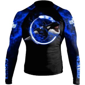 Men's Orca Rash Guard MMA BJJ Black