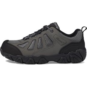 Thorogood Crosstrex Series SD Oxford Work Shoes for Men with a Composite Safety Toe, Black and Red Hiker-Style Work Boots