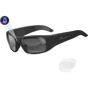 OhO Smart Camera Glasses, Full HD 1080P Polarized Sunglasses with 32GB Built-in Memory for Outdoor Sport, Men/Women