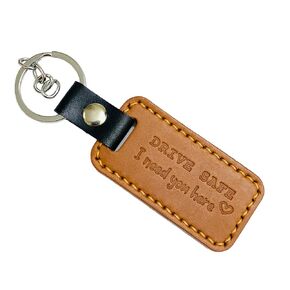 Drive Safe I Need You Here Keychain - Heat Stamping I Love You Trucker Leather Key Chain For Boyfriend Gifts Husband Gift Dad Gift Valentines day Christmas - NNDTN