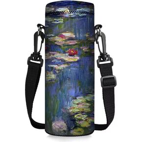 ToLuLu Water Bottle Carrier Bag Case, Insulated Neoprene Water Bottle Holder Pouch Cover 750ML 1000ML with Adjustable Shoulder Strap, For Stainless Steel/Glass/Plastic Bottles, Sport Energy Drinks