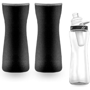 Sleeve for Cirkul Water Bottle 2Pcs, 22oz Water Bottle Sleeve for Cirkul Plastic and Stainless Steel Bottle Neoprene Insulated Water Bottle Cover for Retaining Temperature - Pink