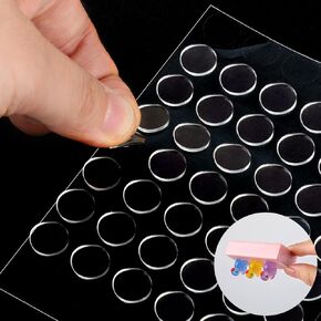 Qianyu 400 Pcs Double Sided Adhesive Dots Stickers Clear Removable No Trace Adhesive Dots Putty Waterproof Small Sticky Tack for Wall Hanging Crafts Balloons Festival Party Decorations