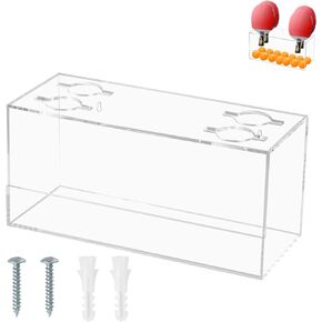 رف تخزين بينج بونج وتنس الطاولة من الأكريليك، عرض مضرب تنس الطاولة، تخزين مجاذيف بينج بونج من الأكريليك على الحائط لـ 4 مجاديف وكرات، رف حائط لكرات التخزين والمجاديف in Kuwait