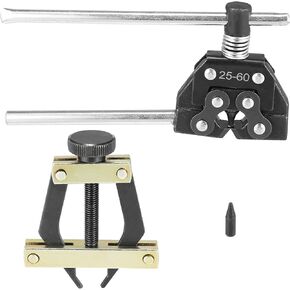 Motoforti Roller Chain Tools Kit 25-60 Chain Detacher Breaker Cutter Tool Roller Chain Puller Holder Connecting for Bicycle Bike Motorcycle Go Kart ATV Chains Replacement Carbon Steel Black