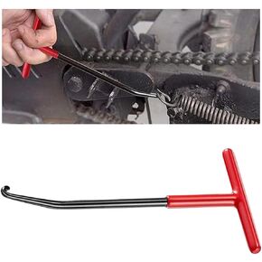 Motorcycle Exhaust Spring Hook, T Shaped Handle Exhaust Spring Hooks, Rubber Coating Exhaust Spring Puller Tool Fit for Vehicle Motorcycle Dirt Bike Removal, Installation Tool