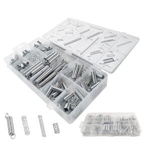 Compression & Extension Spring 200pcs Assortment Set,Metal Steel Coil Tension Springs Replacement 20 Kinds Kit 1 Box Pack