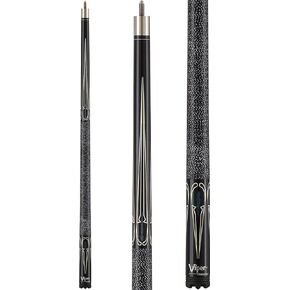 Viper Sinister 58" 2-Piece Billiard/Pool Cue, Black with Cream Points
