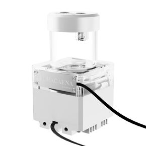 Dracaena High Flow 800L/H Water Pump Combo with Colorful LED Option and 65ml 50mm/1.9in Reservoir - Powerful 7W, 0.7A, 7V, Sleek Design: 12cm/4.72in x 17cm/6.69in, Black