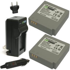 Wasabi Power Battery (2-Pack) and Charger for Samsung IA-BP85NF, IA-BP85ST