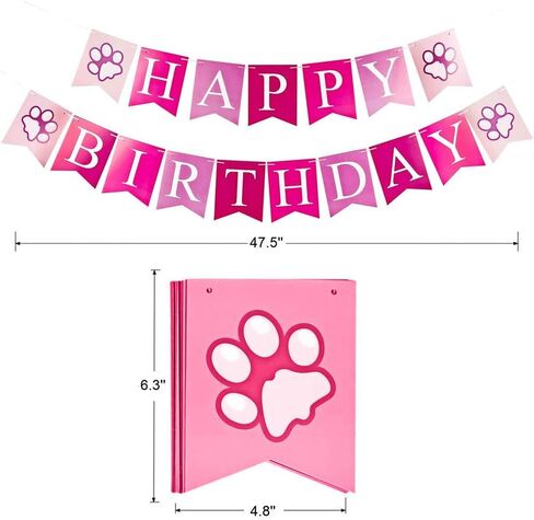 Dog Birthday Bandana Set Boy Girl, Cute Dog Bow Tie Scarf Crown Hat Happy Birthday Banner for Dogs Birthday Party Supplies Decorations for Small Medium Pet Dog Puppy in Saudi Arabia