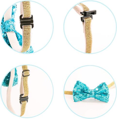 Dog Birthday Bandana Set Boy Girl, Cute Dog Bow Tie Scarf Crown Hat Happy Birthday Banner for Dogs Birthday Party Supplies Decorations for Small Medium Pet Dog Puppy in Saudi Arabia