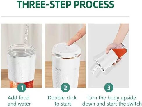 Portable Blender, Blender for Shakes and Smooties with Rechargable USB, Multifunctional Mini Blender in Saudi Arabia