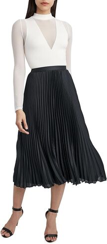 BCBGMAXAZRIA Women's Pleated a Line Midi Skirt in Saudi Arabia
